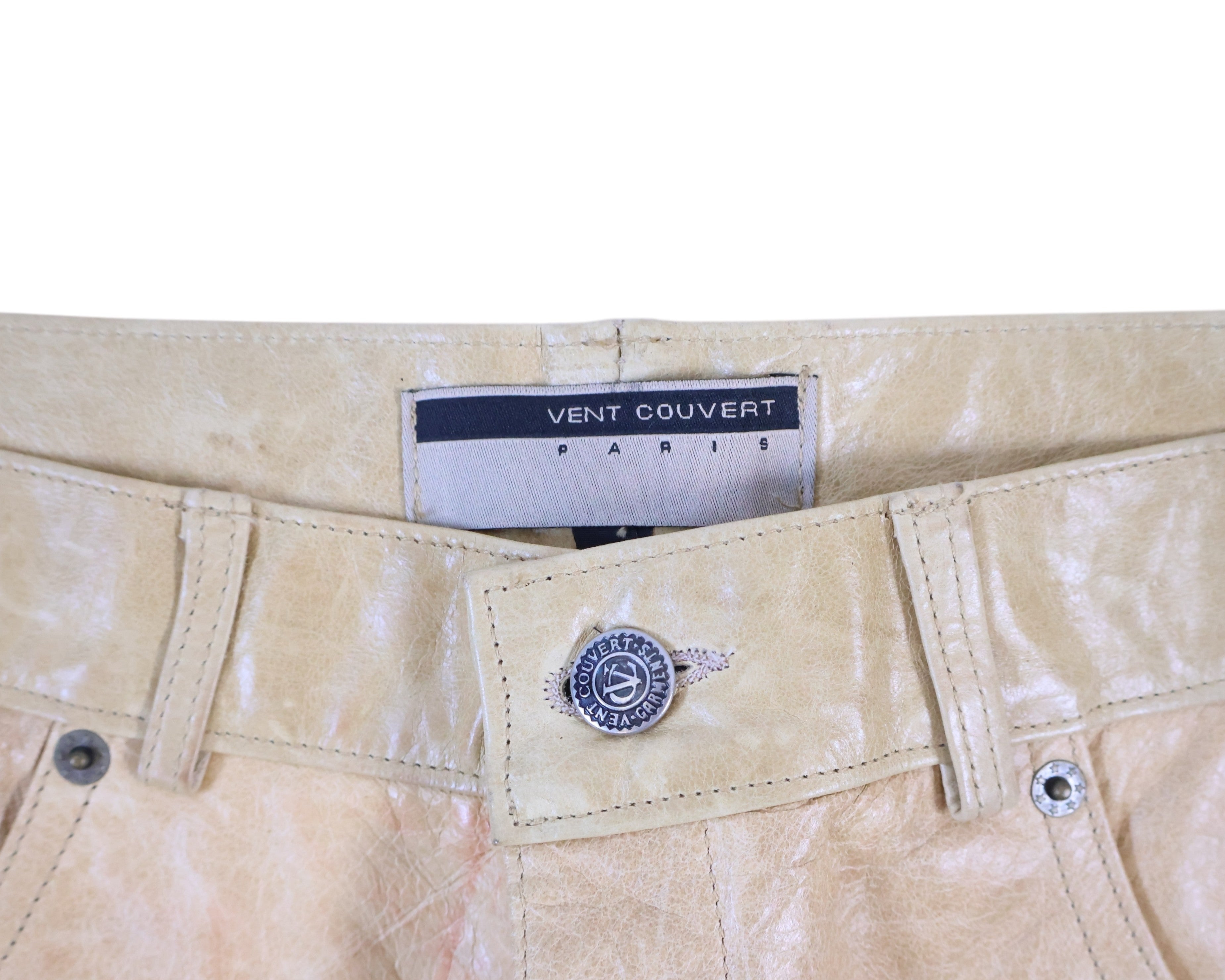 Vent Couvert beige calfskin pants