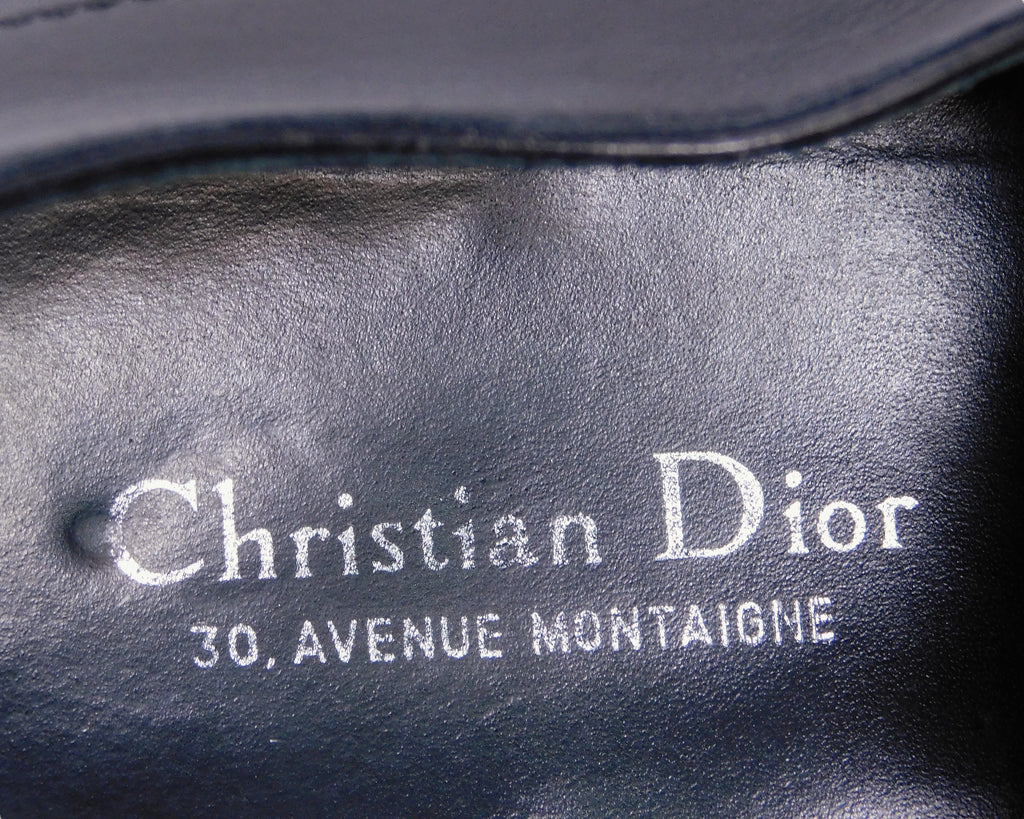 Christian Dior black leather shoes