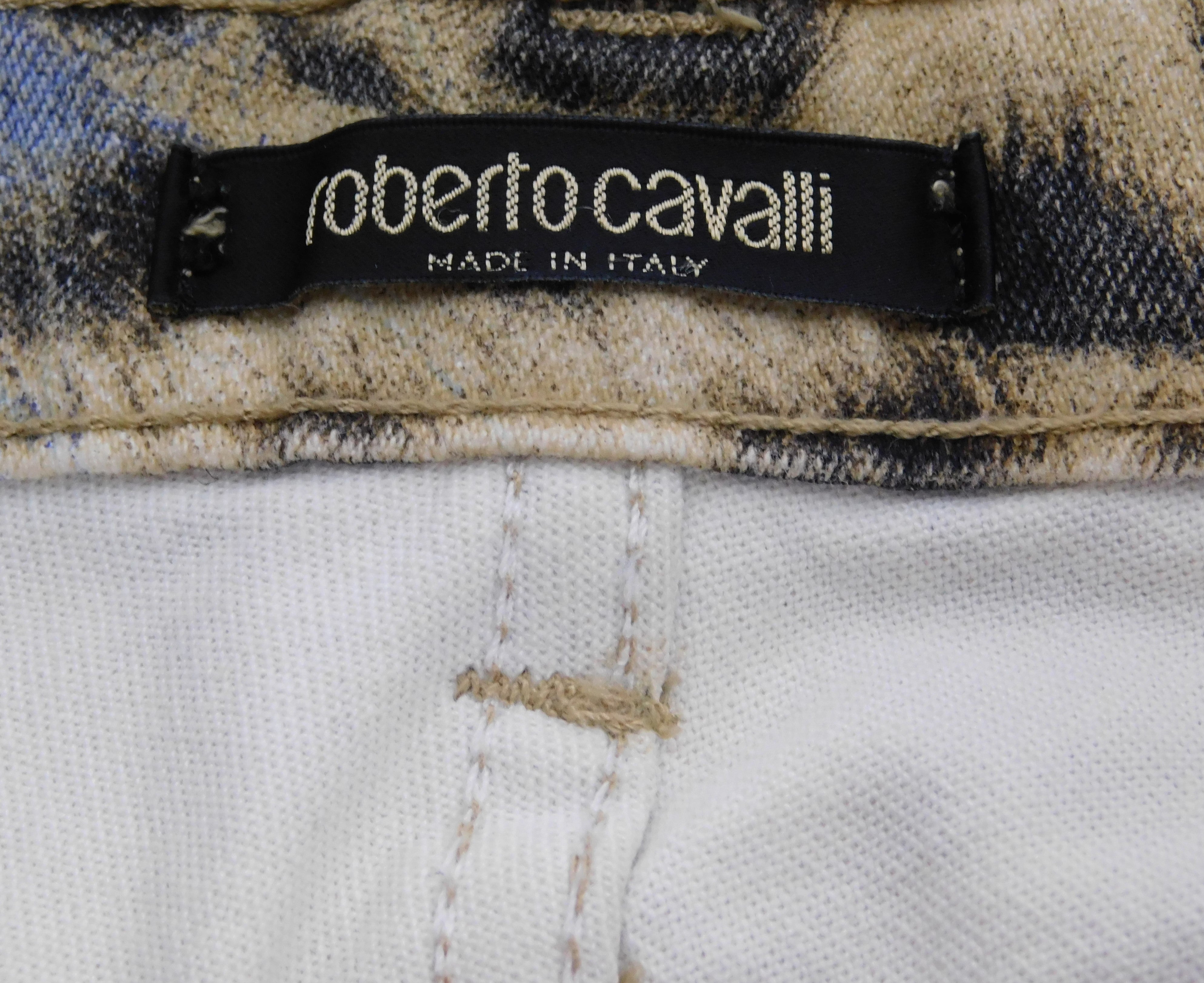2000s Roberto Cavalli leopard print jeans – VINDEMA