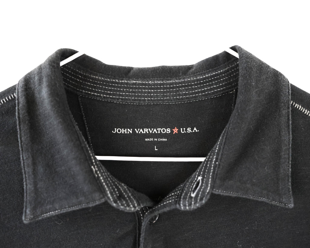 John Varvatos Black polo shirt