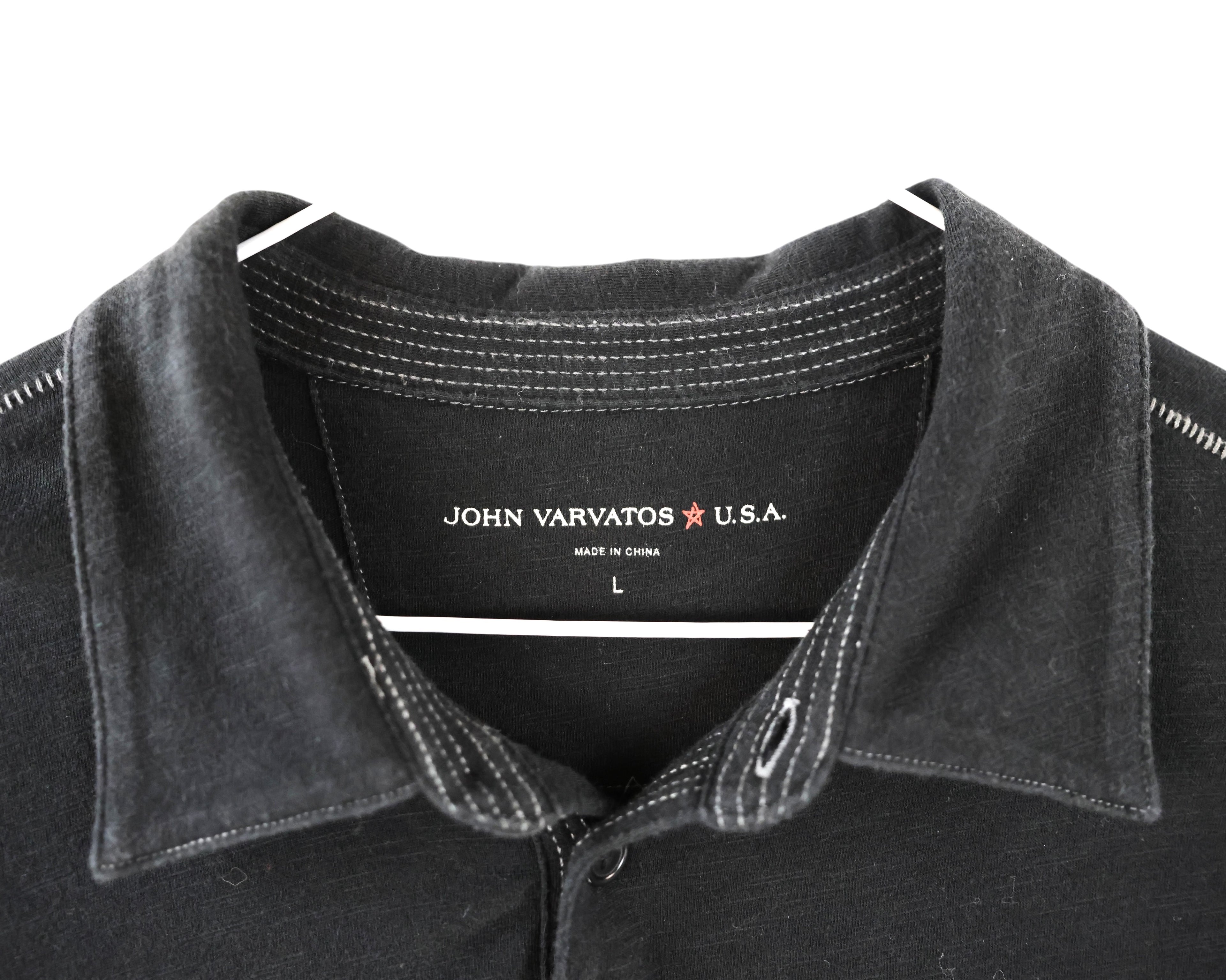 John Varvatos Black polo shirt