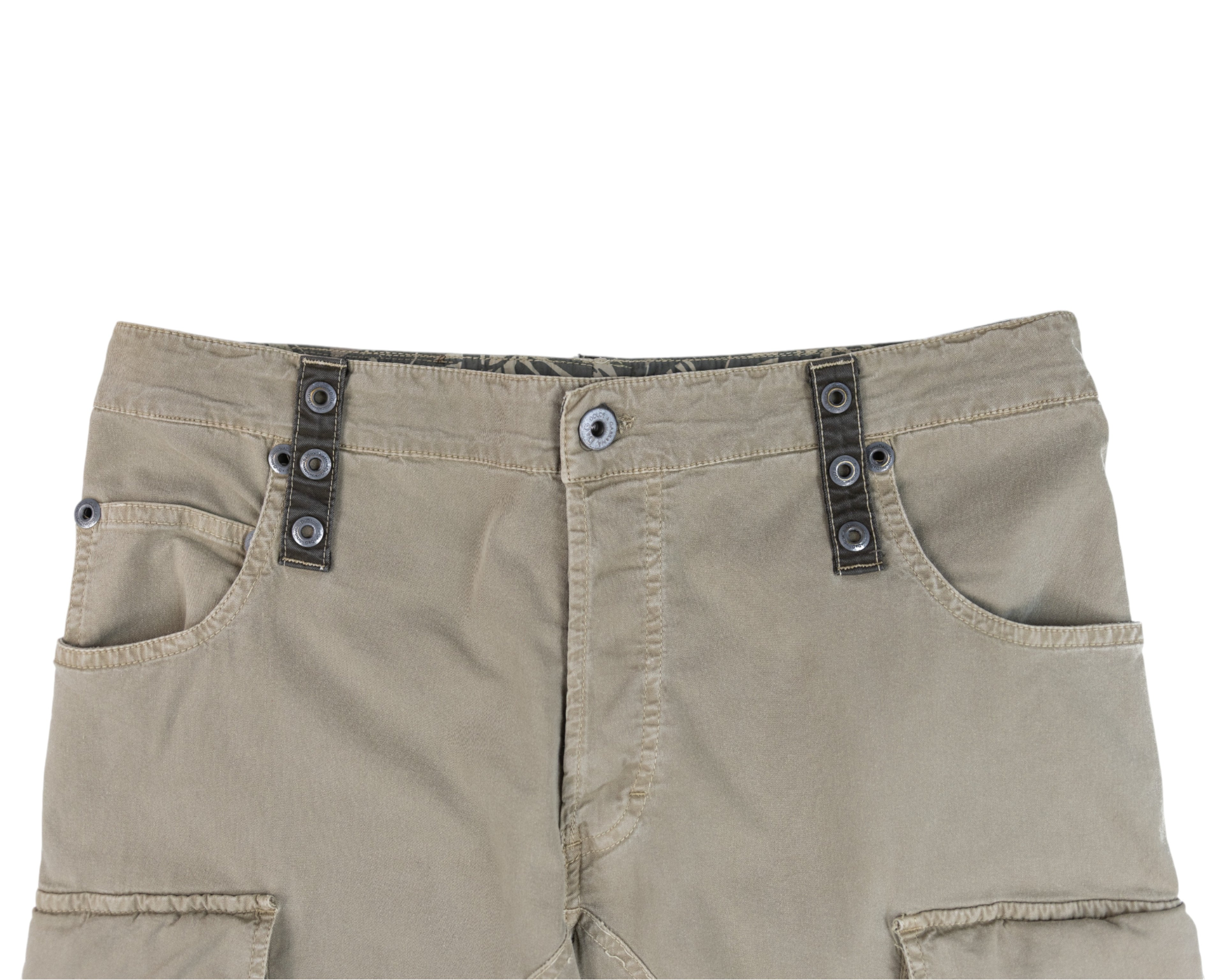 Dolce & Gabbana Khaki Cargo Pants with Utility Pockets