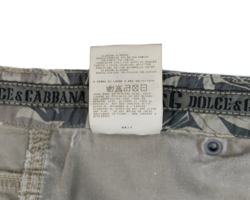 Dolce & Gabbana Khaki Cargo Pants with Utility Pockets