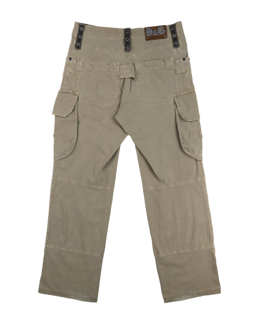 Dolce & Gabbana Khaki Cargo Pants with Utility Pockets