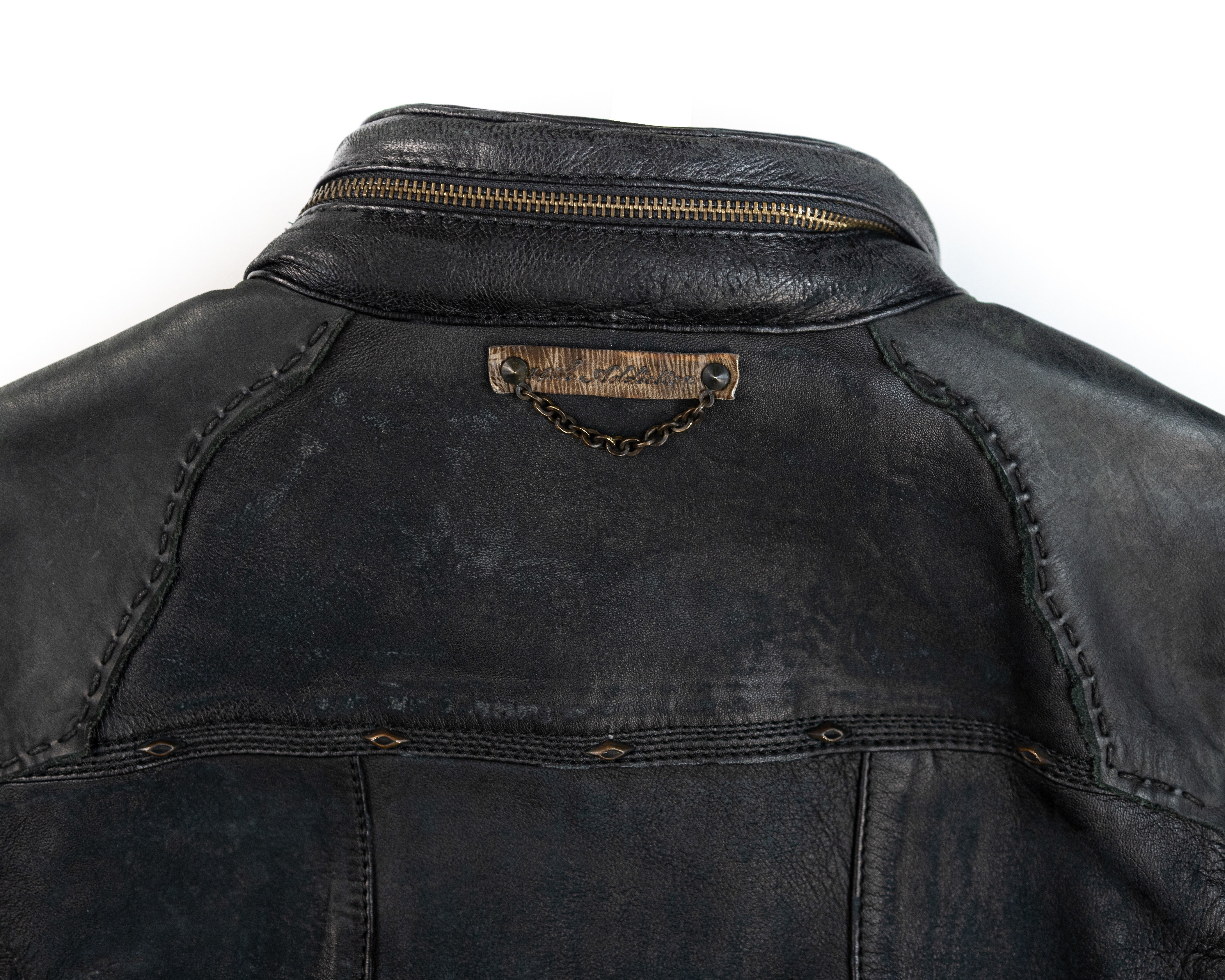 14th Addiction JK-Desert 2007 レザー ジャケット 14th addiction JK Desert leather jacket – VINDEMA
