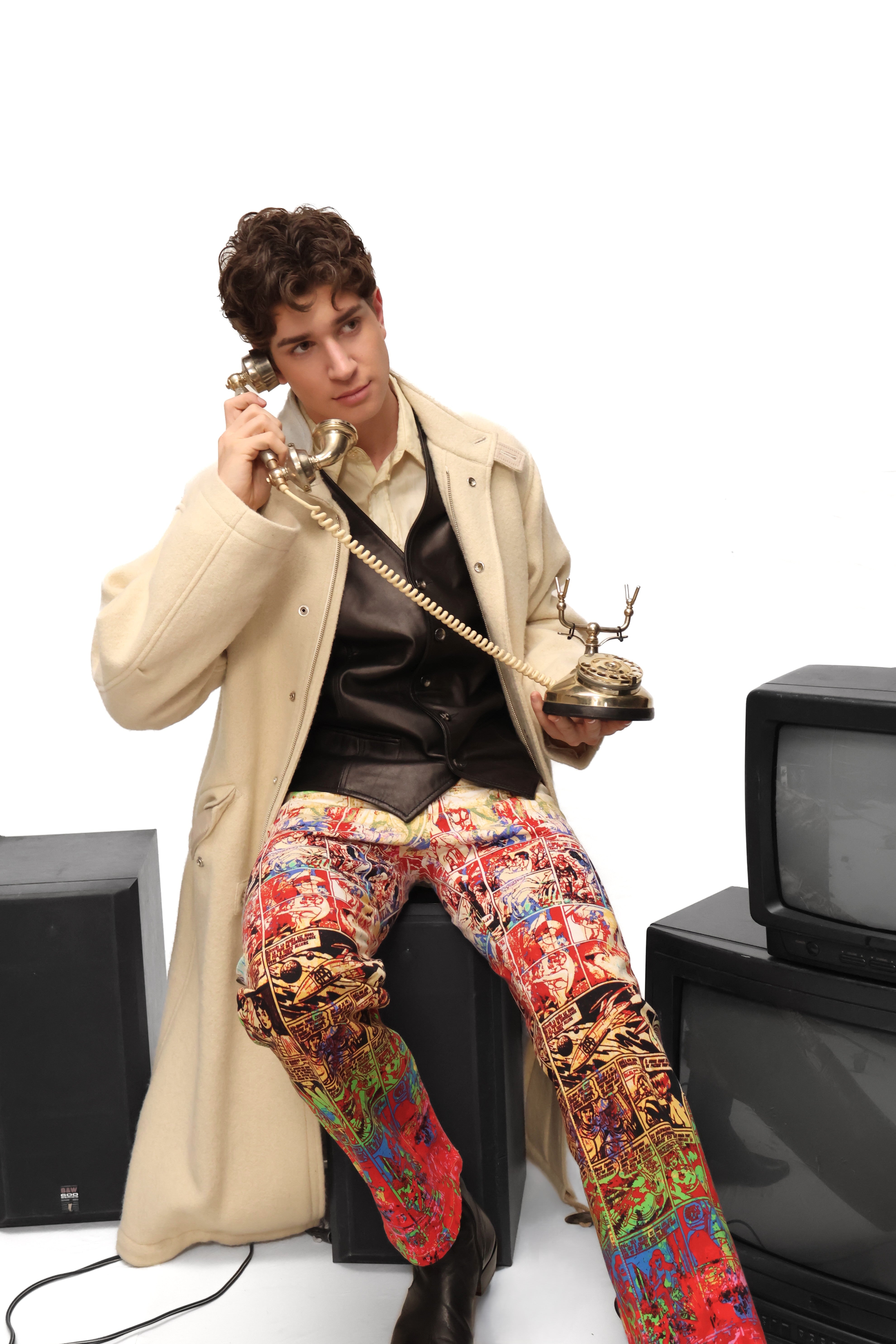 パンツ 90s Jean Paul Gaultier Comic Print Pants Jean Paul Gautier 90s Graphic cartoon comics print safe sex