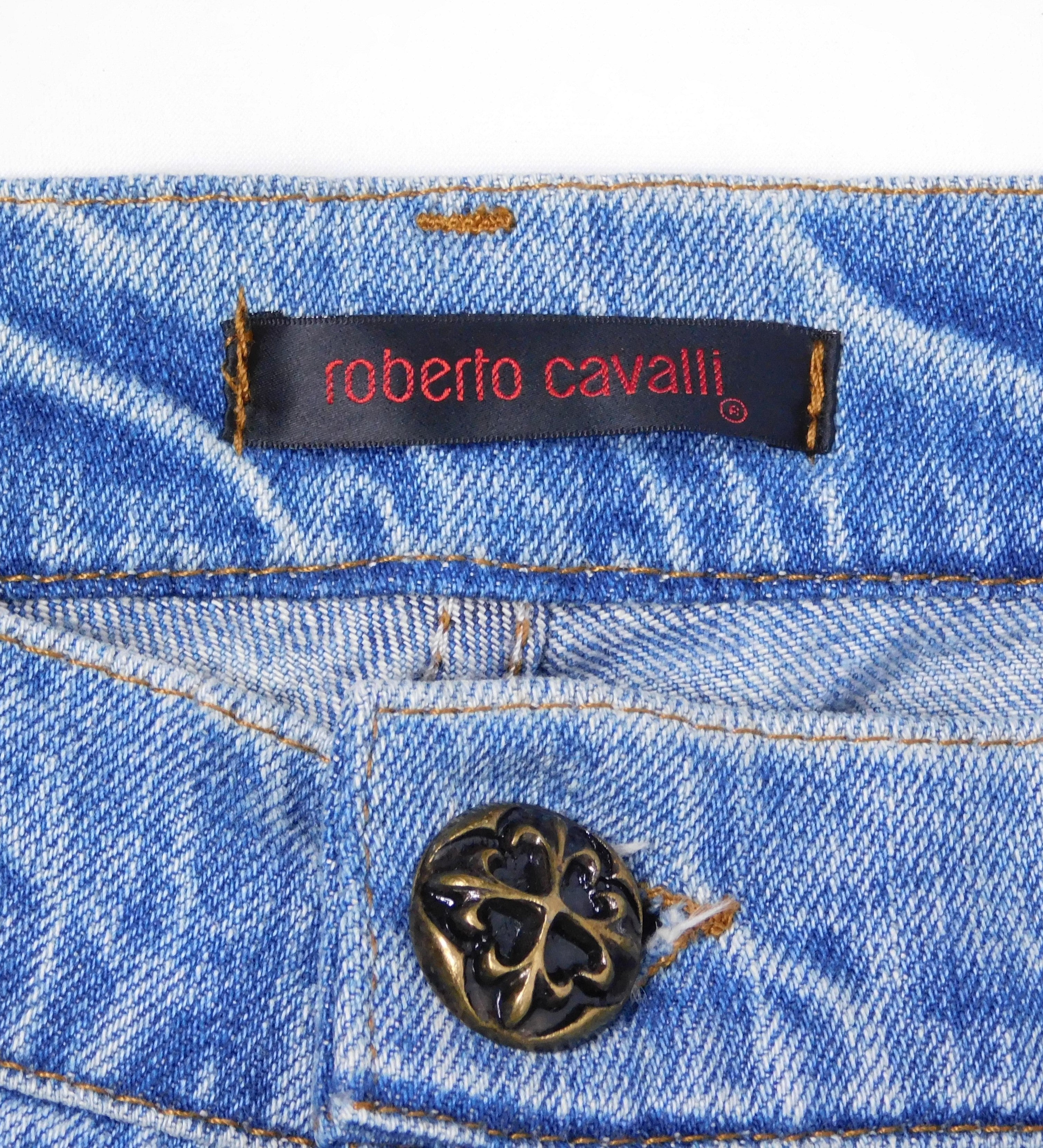 Roberto Cavalli patchwork denim jeans