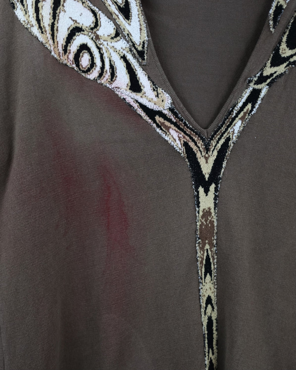 Roberto Cavalli Embroidered Deep-V Top