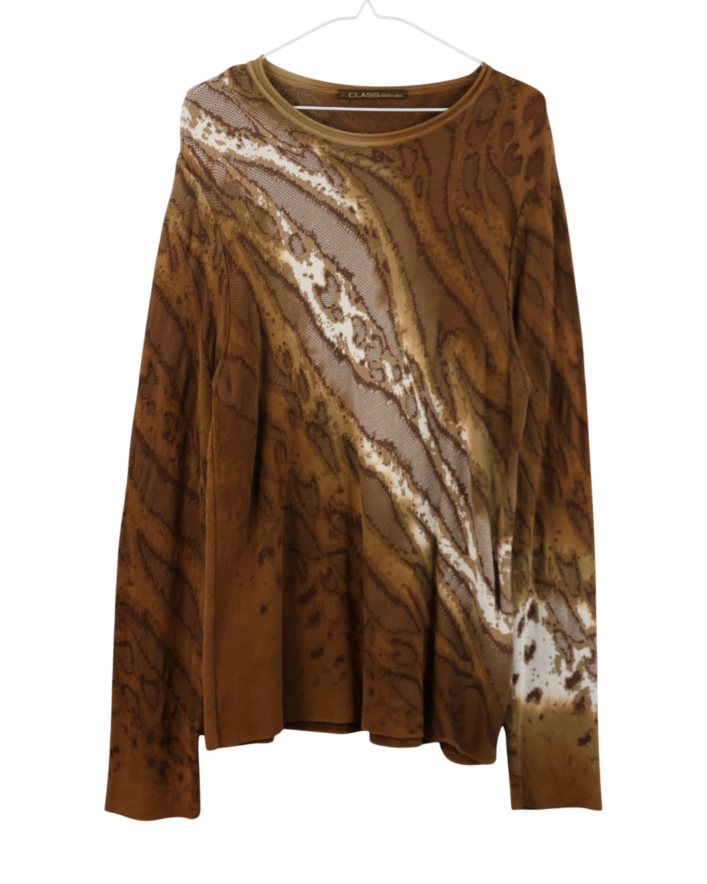 Roberto Cavalli class orange long sleeve shirt