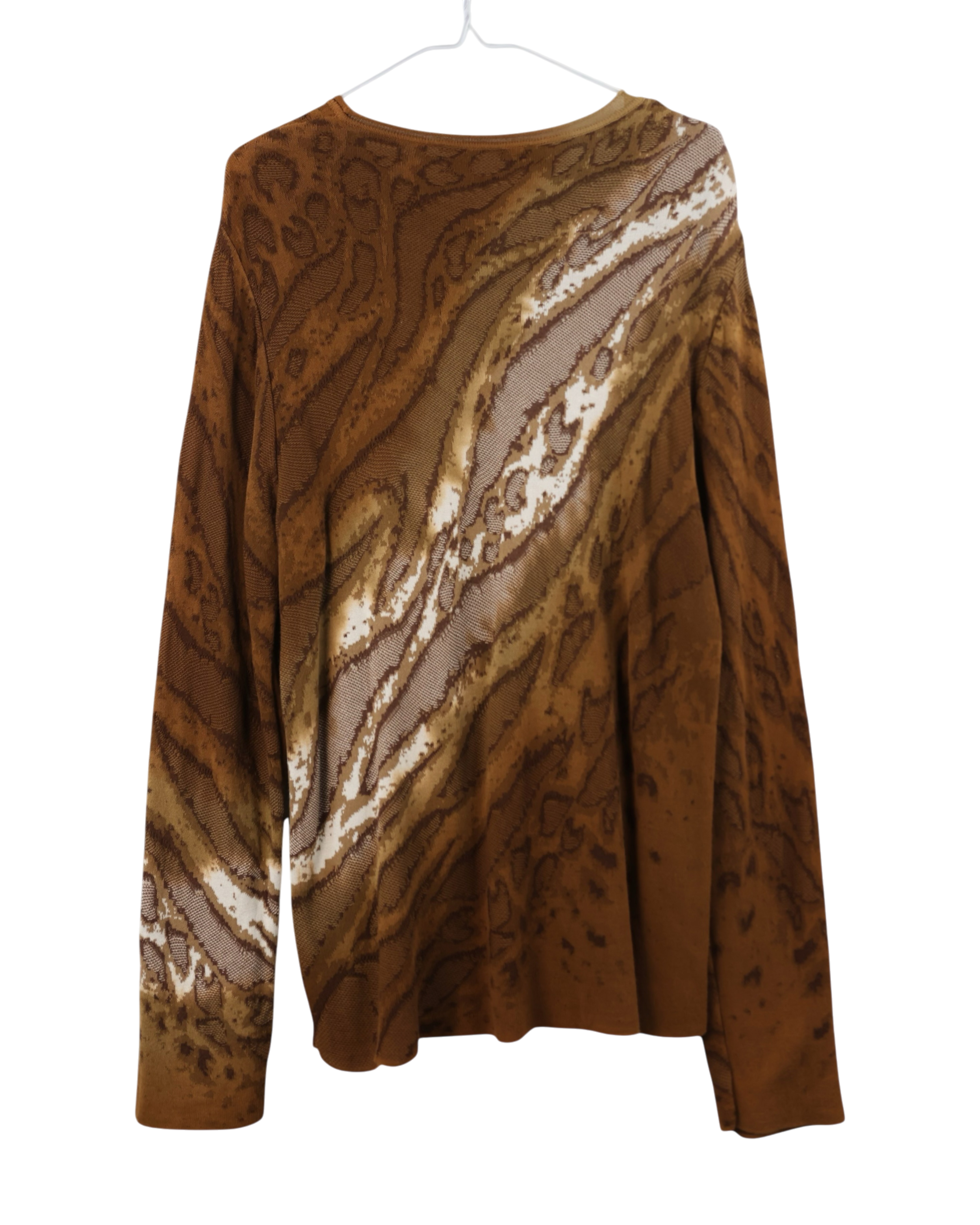 Roberto Cavalli class orange long sleeve shirt