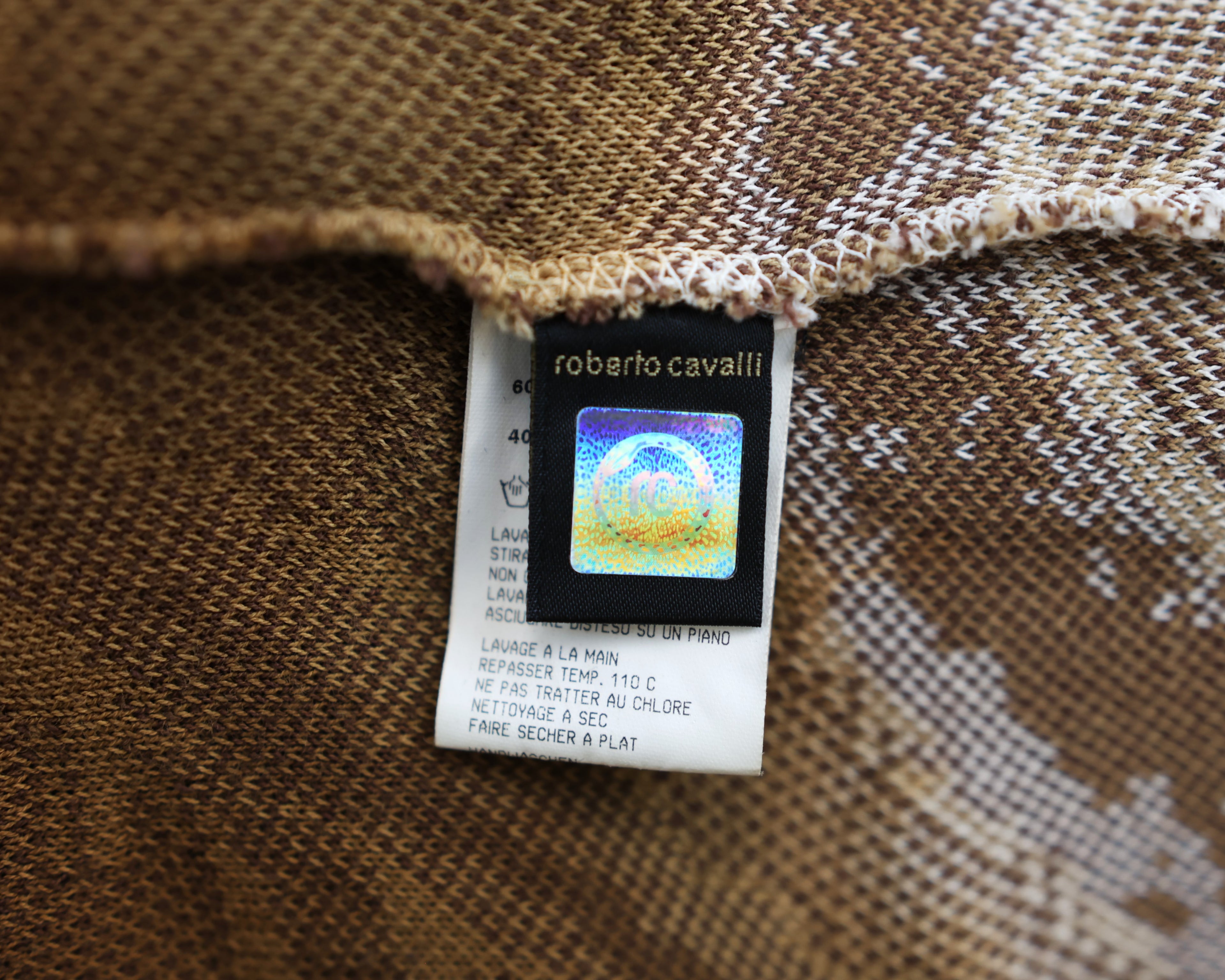 Roberto Cavalli class orange long sleeve shirt