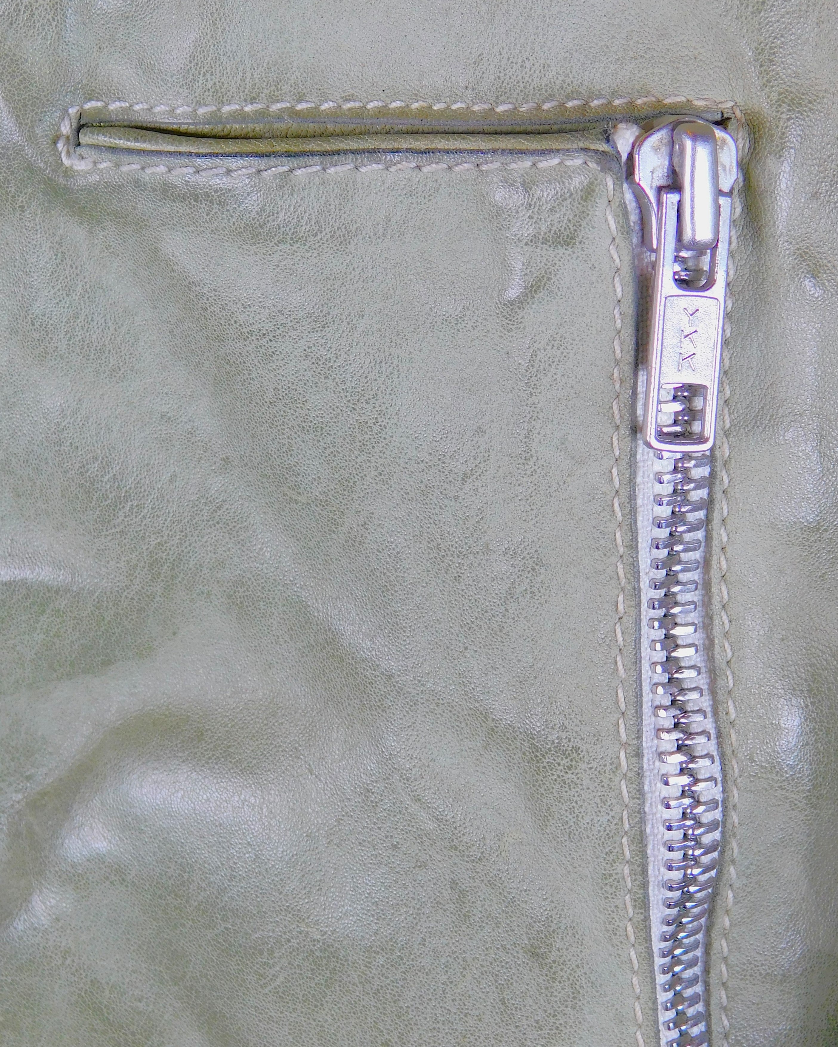 Carol Christian Poell green leather jacket, spring 2005
