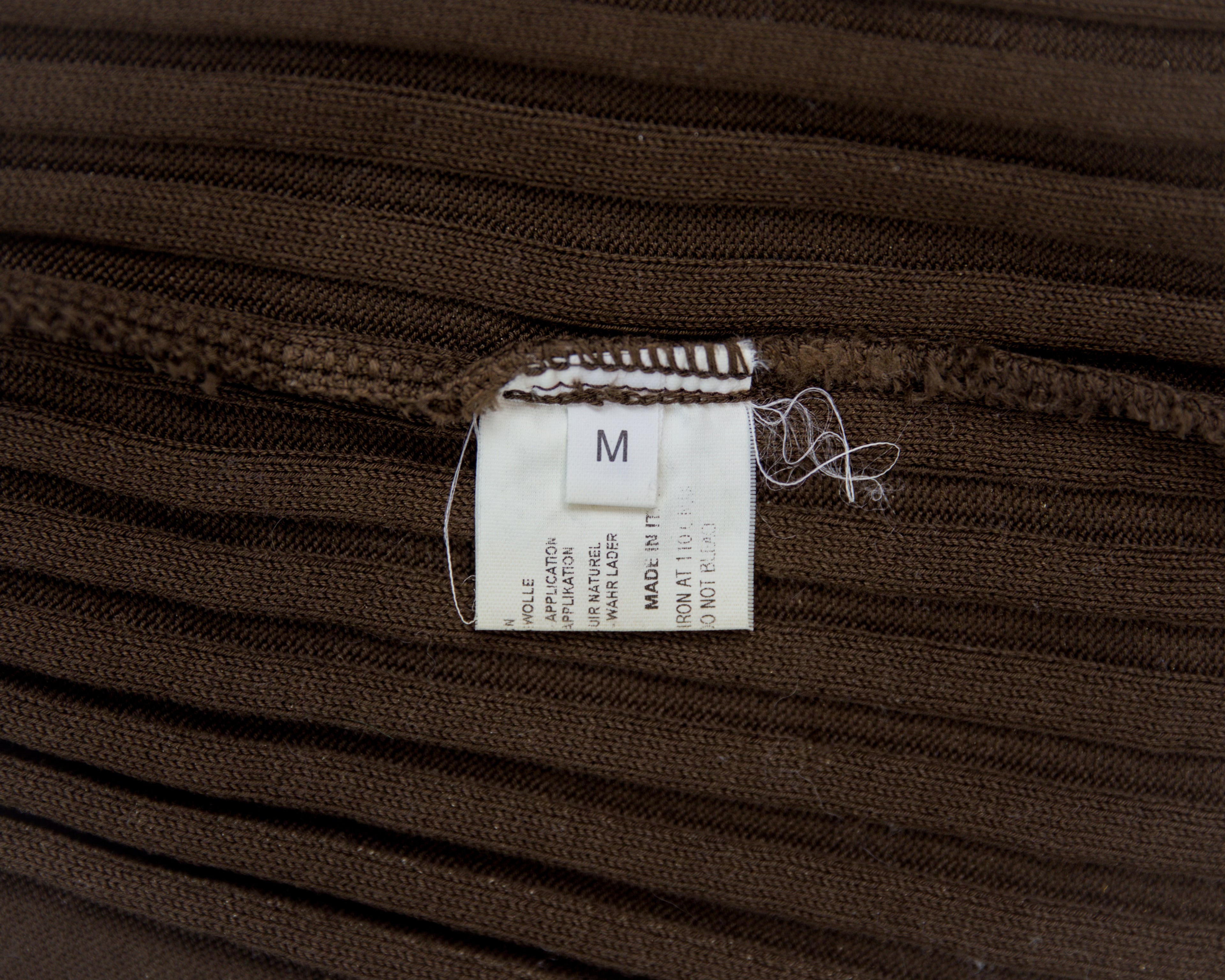 Vintage Roberto Cavalli Brown Ombre Knit Polo Top