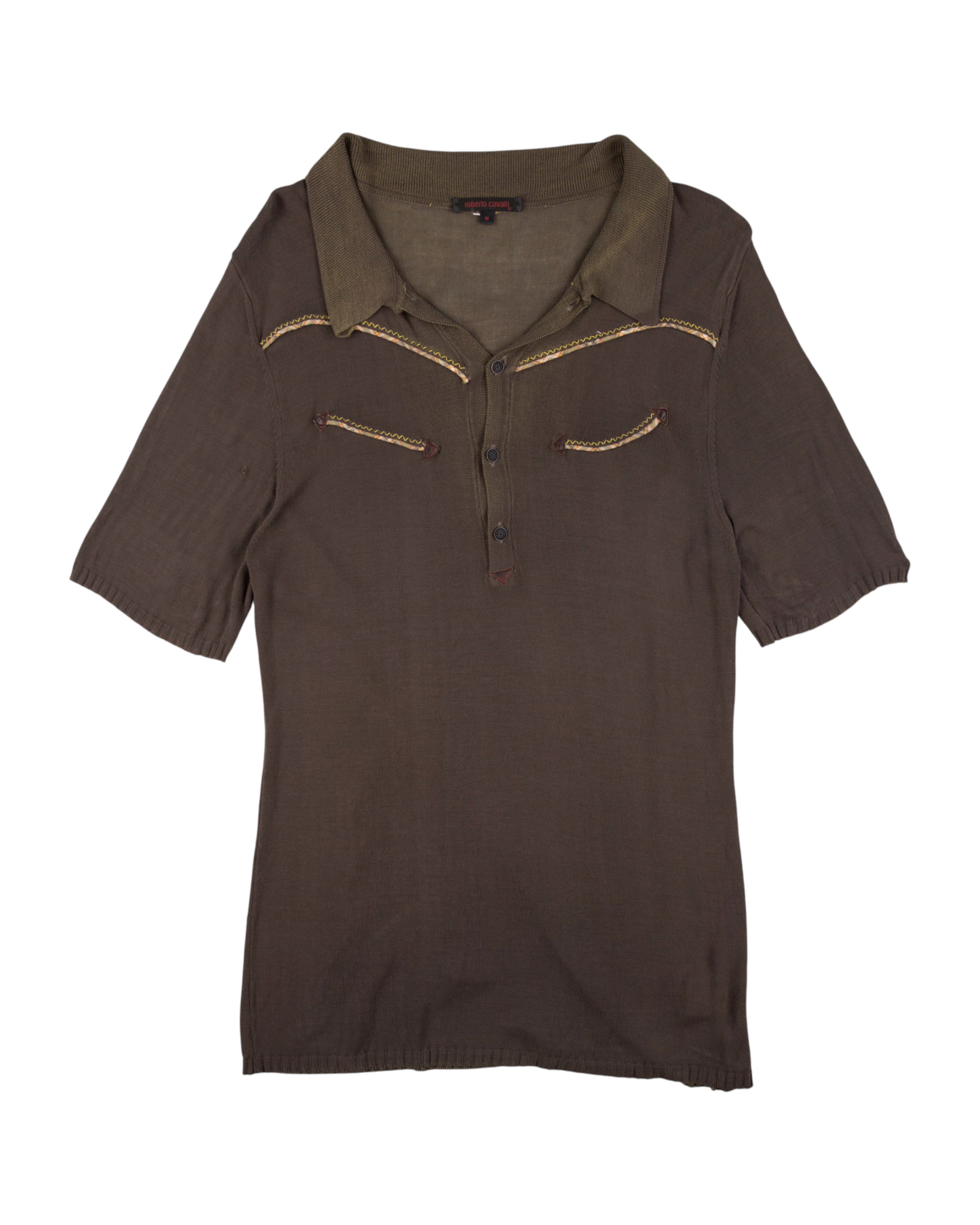 Roberto Cavalli Brown Polo