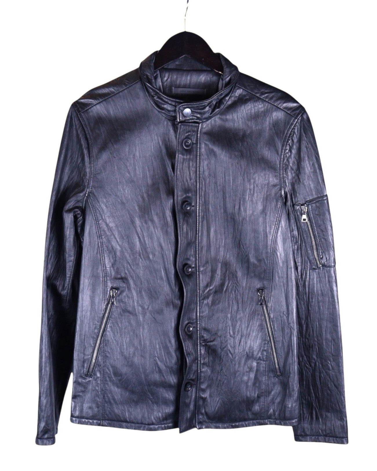 John Varvatos black leather jacket