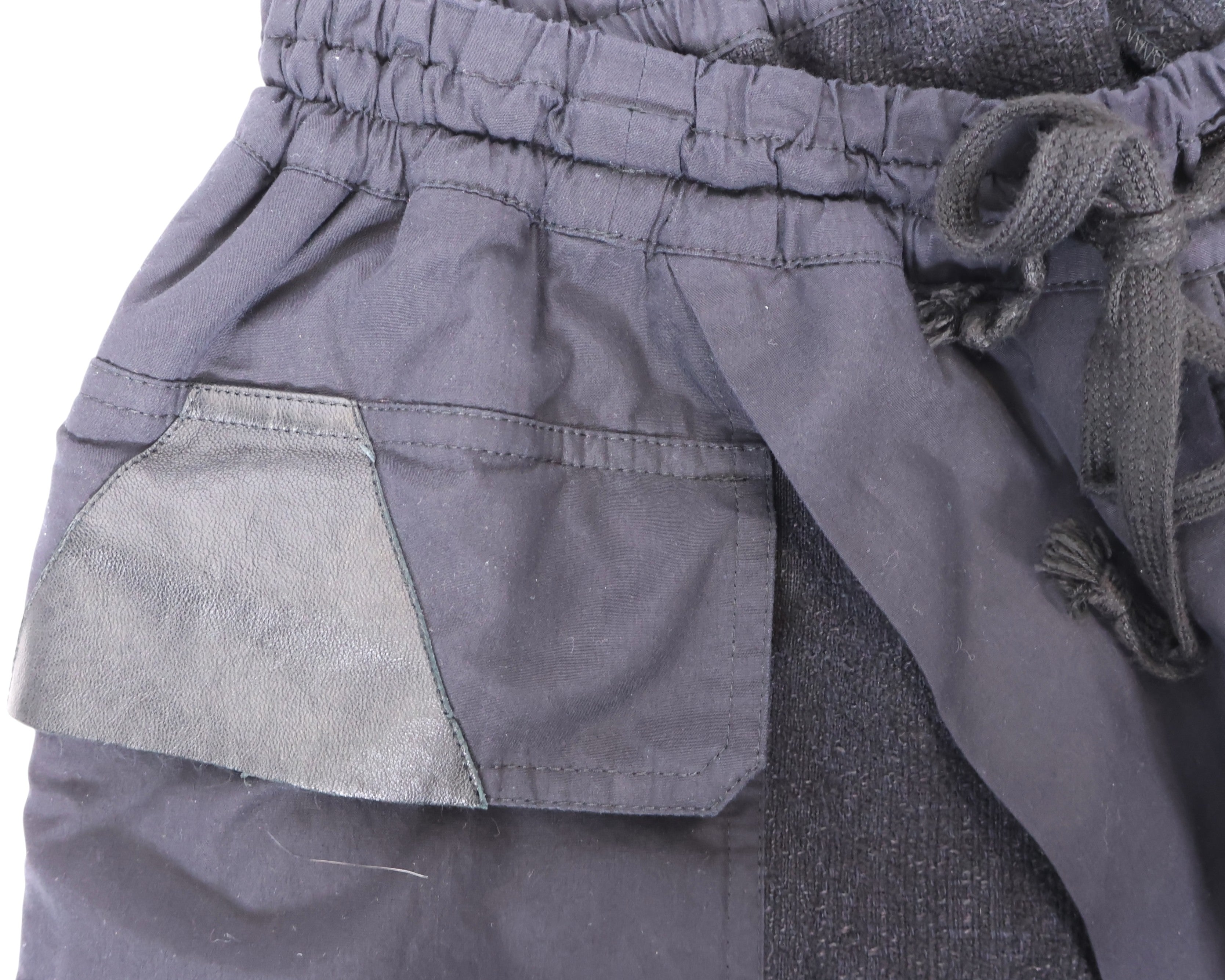 Damir Doma black sweatpants with leather patch