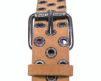 Dolce & Gabbana tan suede leather belt