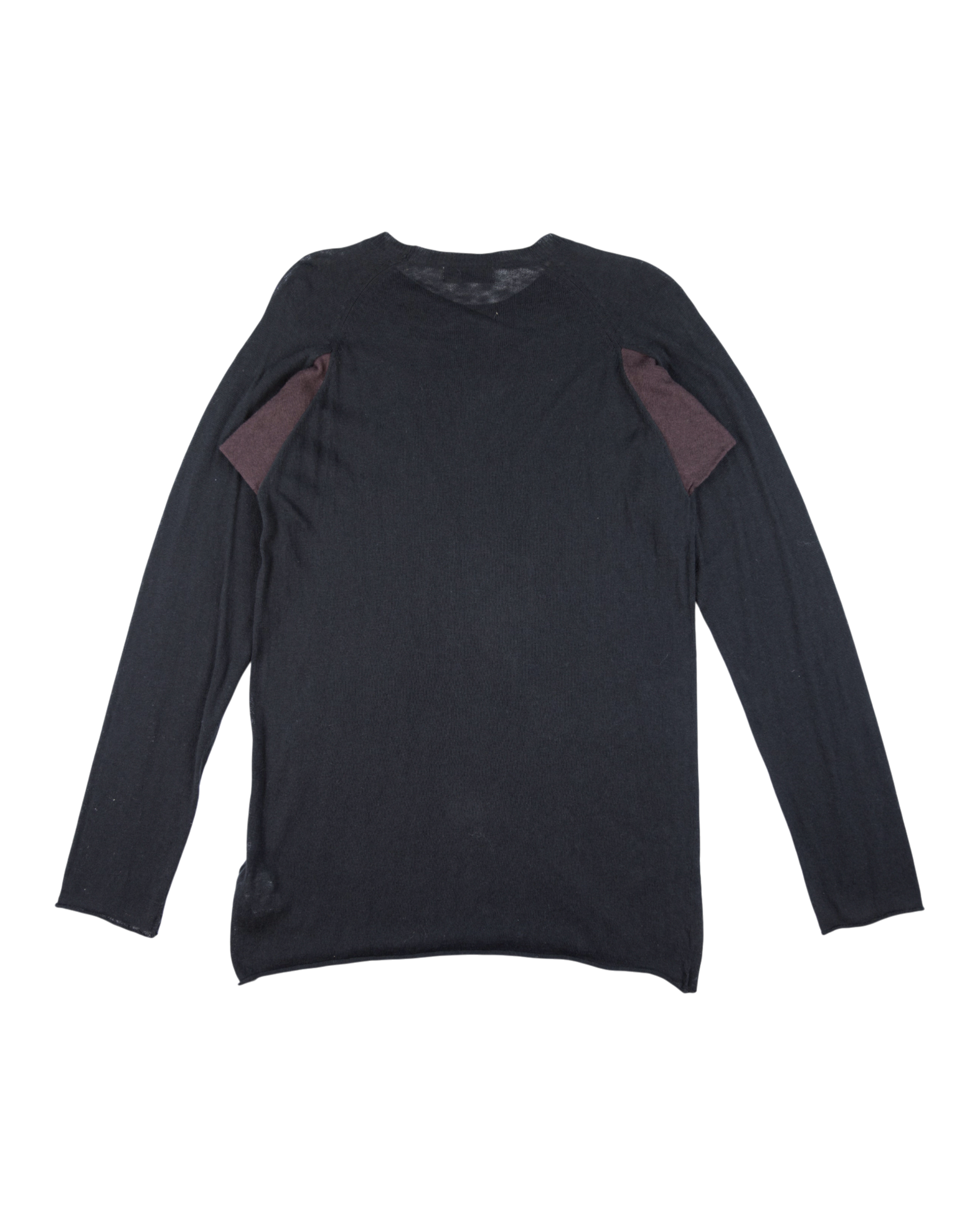 Yohji Yamamoto Black Long-Sleeve Knit Top