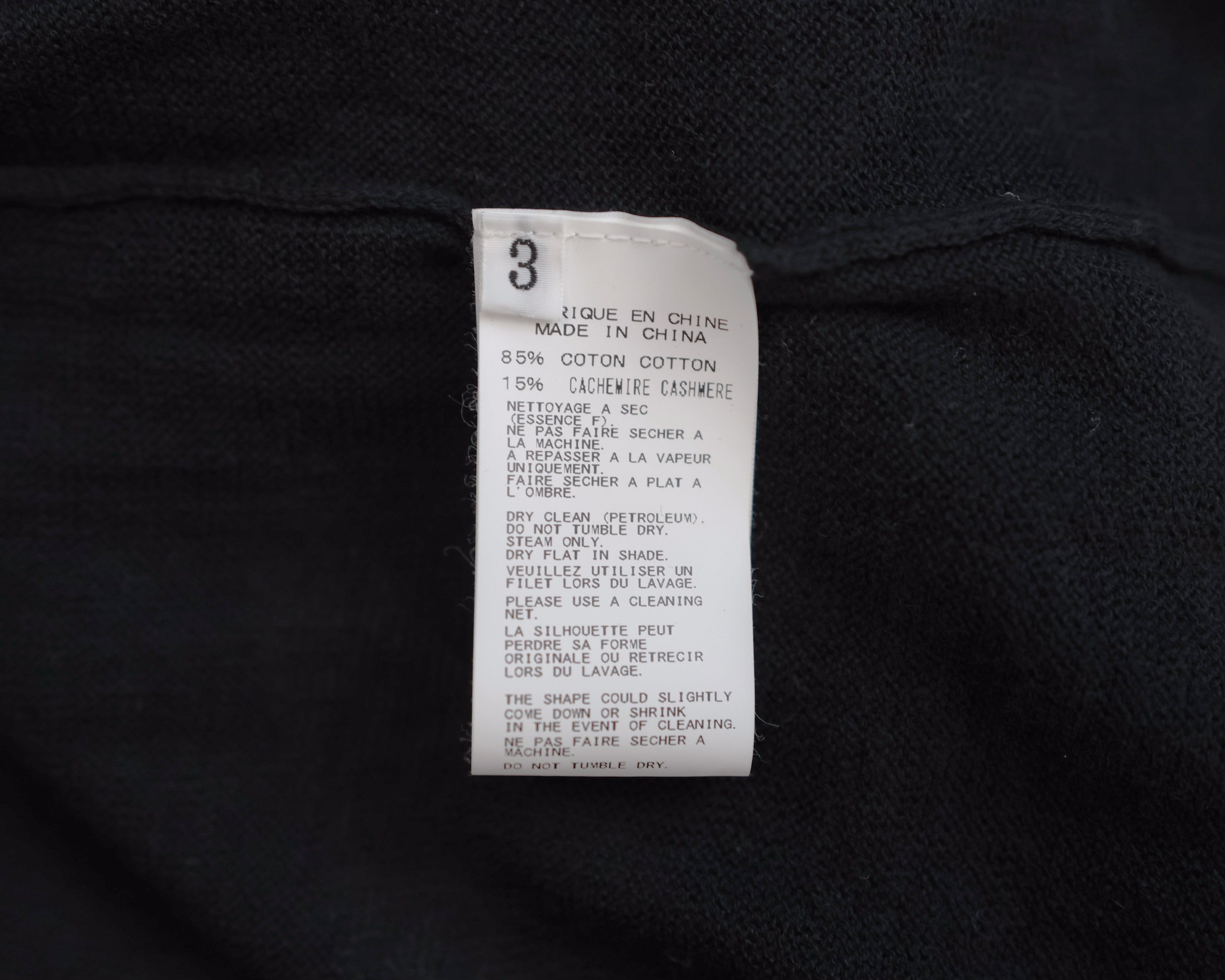 Yohji Yamamoto Black Long-Sleeve Knit Top