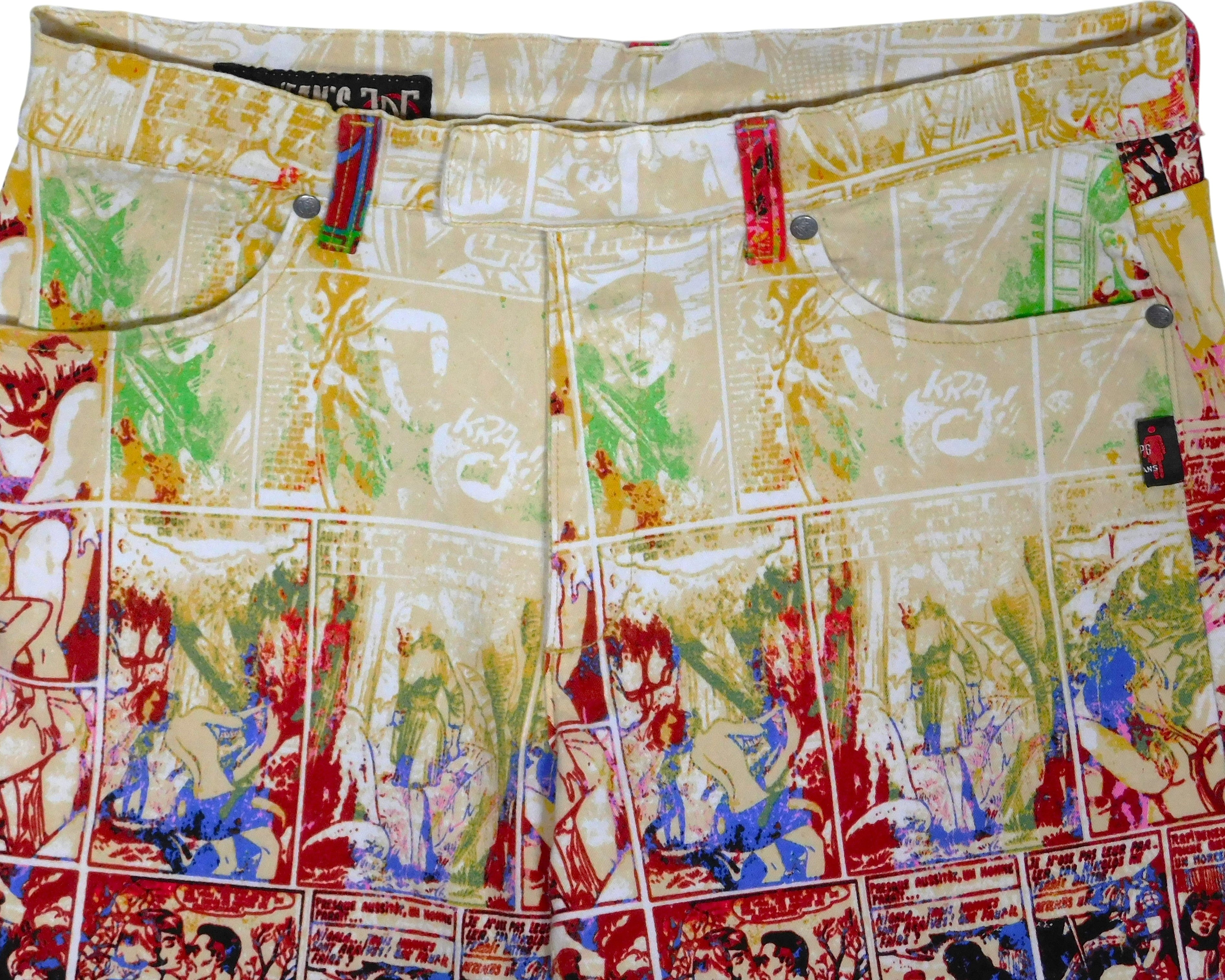 Jean Paul Gautier 90s Graphic cartoon comics print safe sex