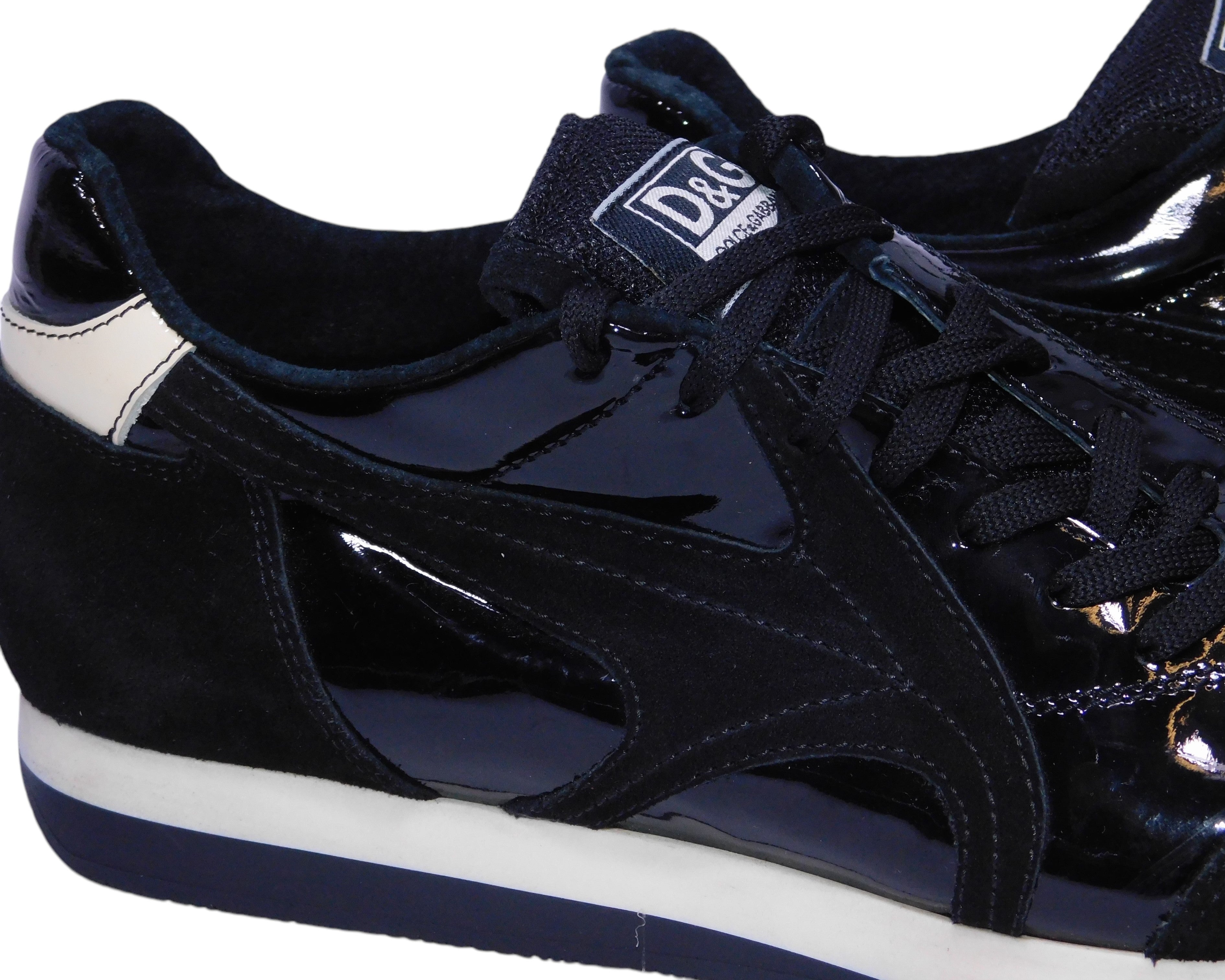 Dolce Gabbana leather suede sneakers shoes