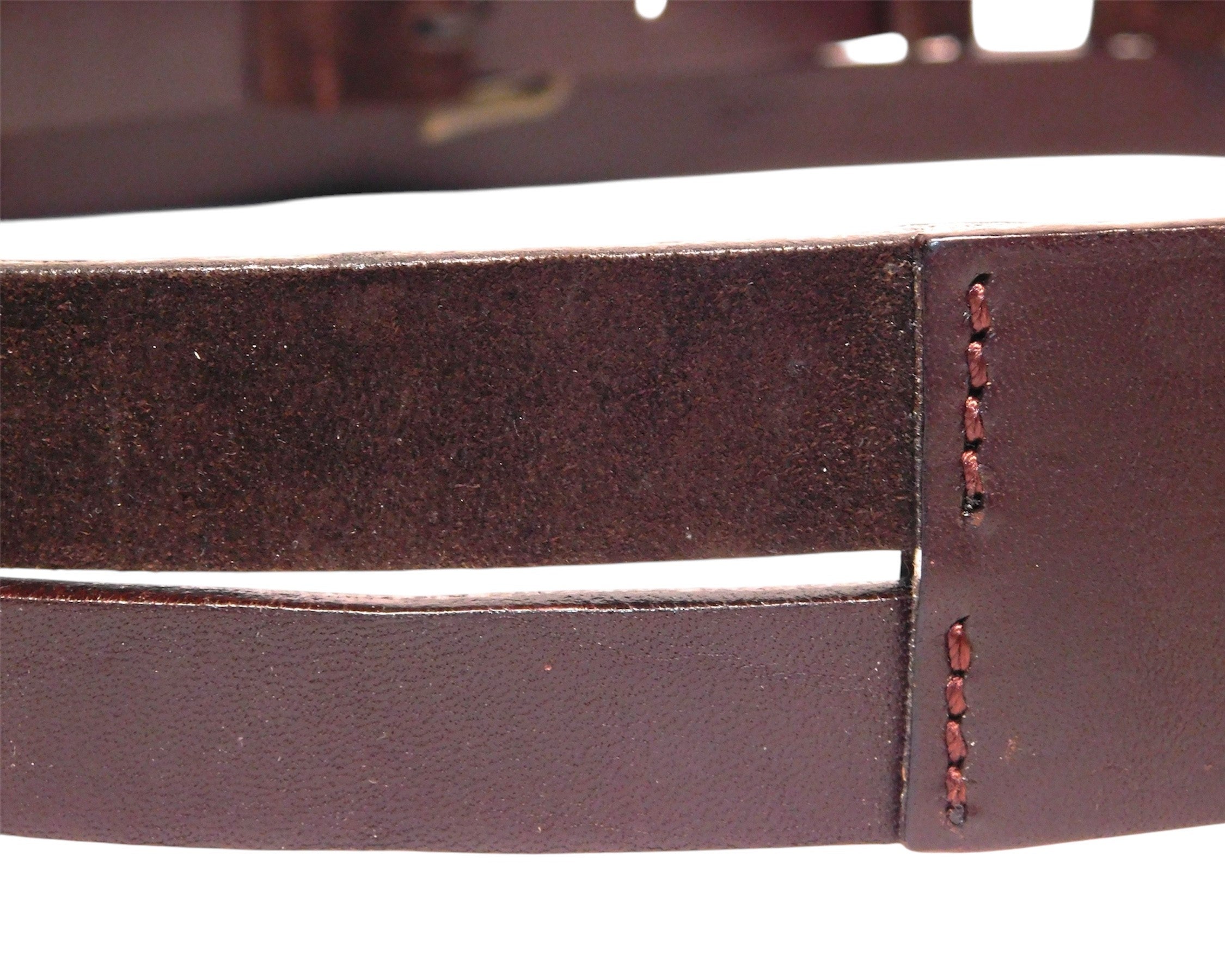 Dolce & Gabbana double strap deep purple leather belt with double buckle