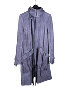 Michel Berandi long leather coat