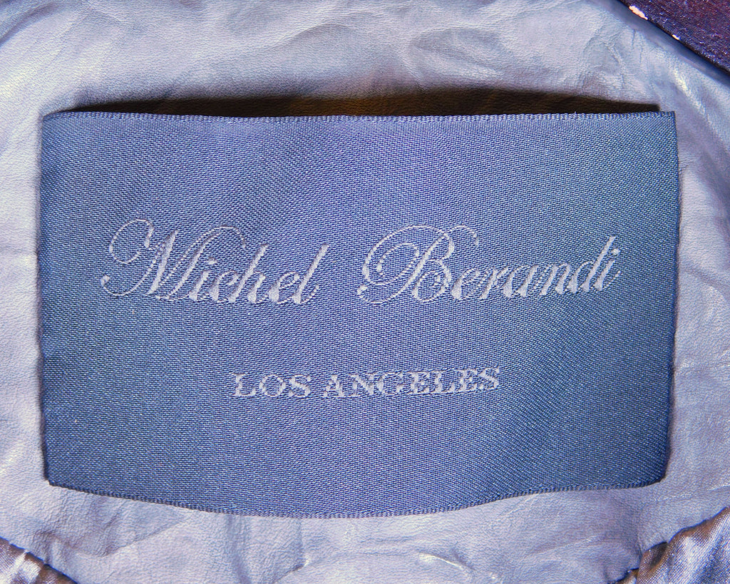 Michel Berandi long leather coat