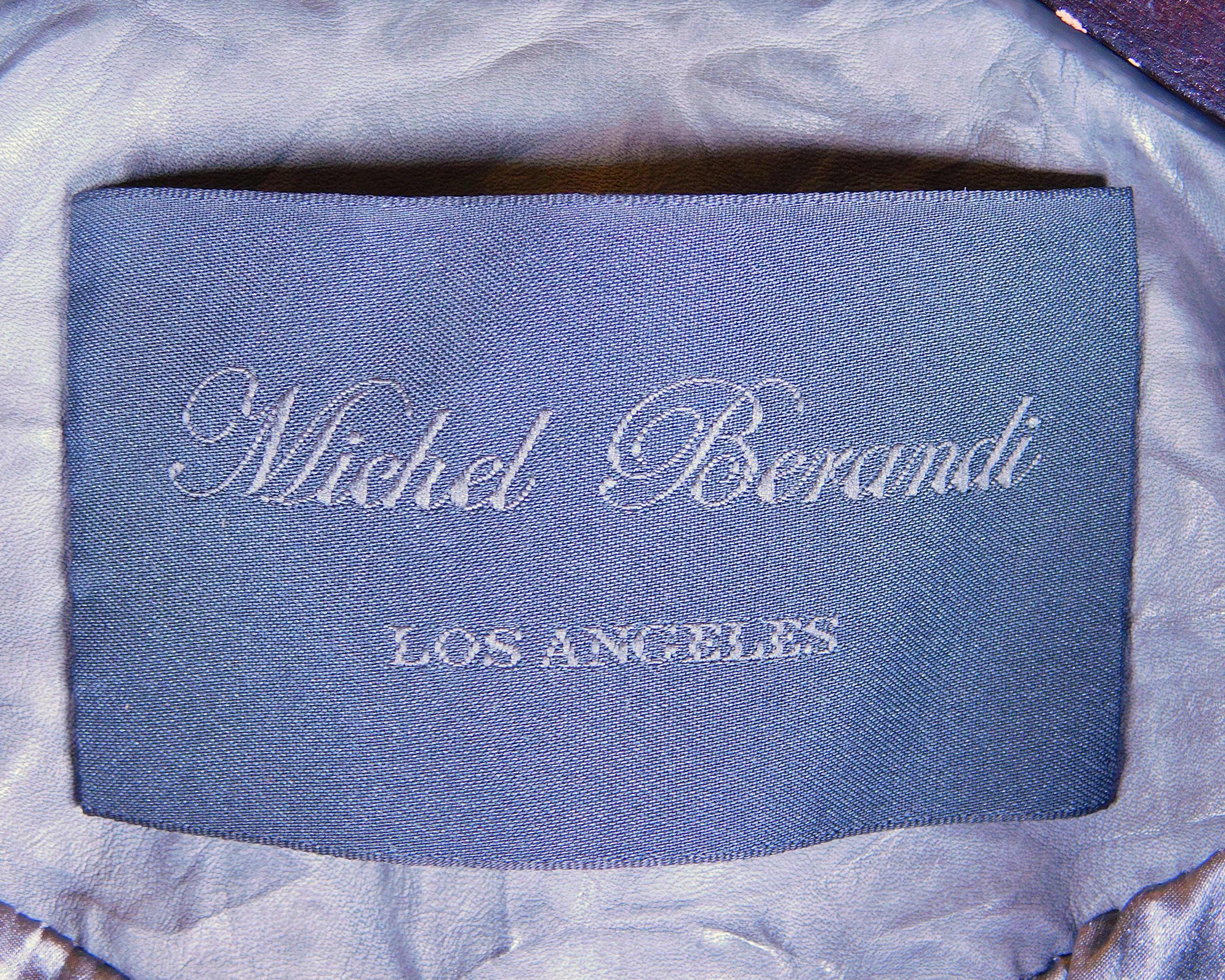 Michel Berandi long leather coat
