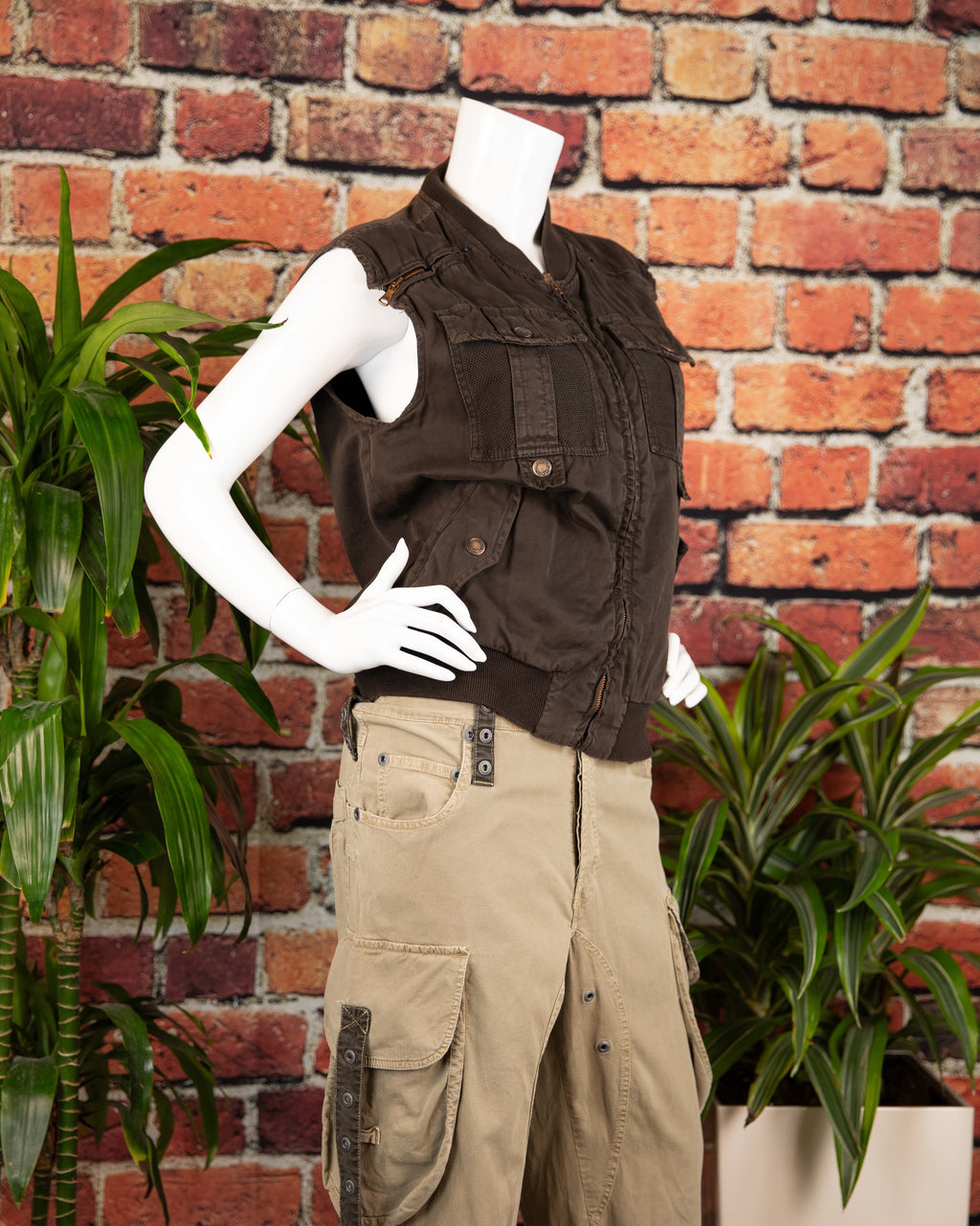 Dolce & Gabbana Khaki Cargo Pants with Utility Pockets