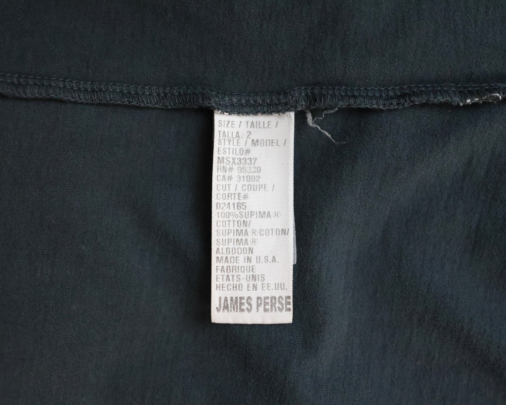 James Perse Grey short sleeve polo shirt