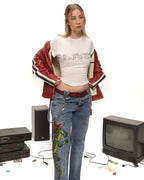 Voyage Mazzilli Michielsens crocodile rhinestones jeans