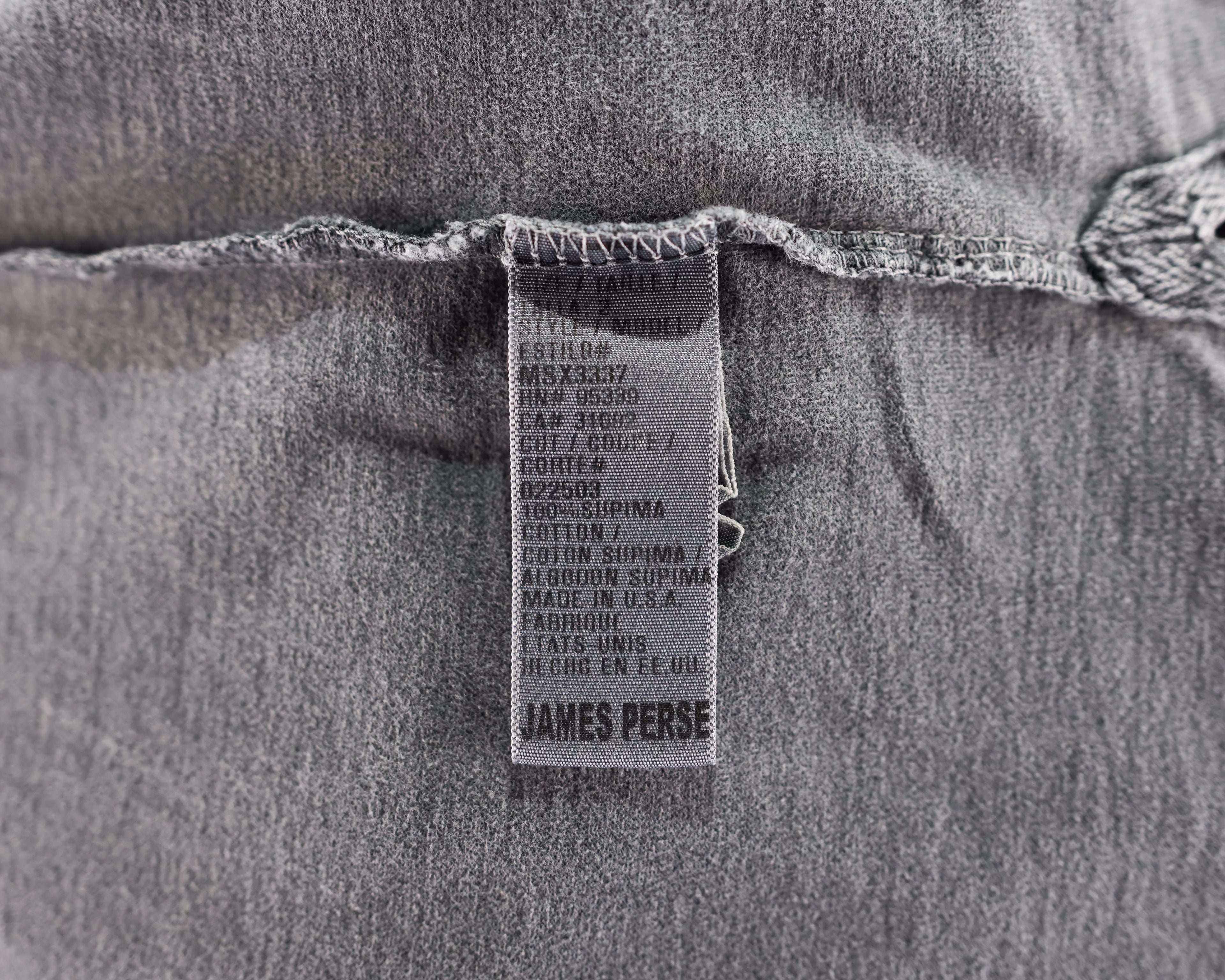 James Perse Grey short sleeve polo shirt