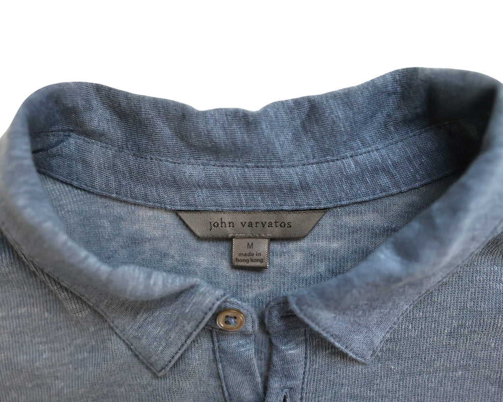 John Varvatos blue polo shirt